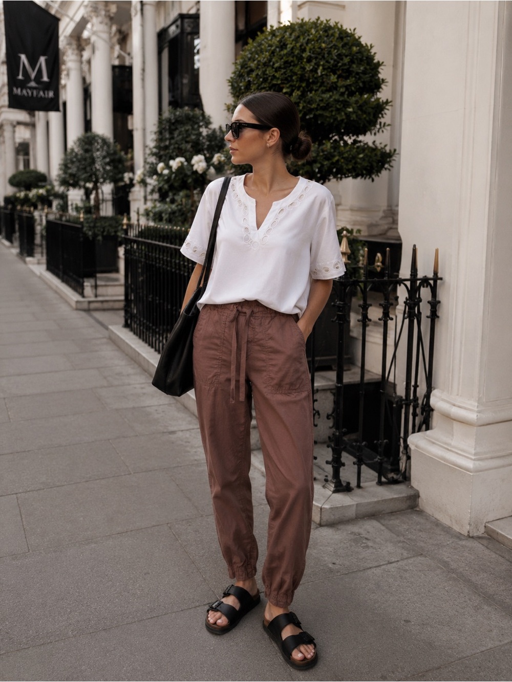 J.Crew City Fit Cotton Jogger Pants Taupe Brown Drawstring Size 0